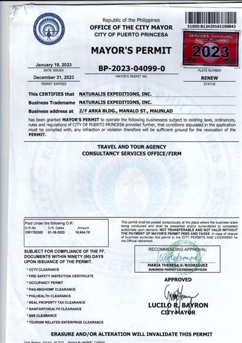 mayor of antipolo 2024|MAYOR'S PERMIT.